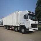 12 Wheels 40 Ton Commercial Box Truck، شاحنة صندوق مغلق 9.726L Displacement