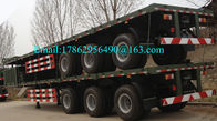 ثلاثة Alxes 40ft الثقيلة مقطورة شبه مسطحة شاحنة مسطحة مع 28 طن هبوط العتاد