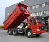 الأحمر SINOTRUK اليورو الثاني التعدين تفريغ شاحنة مع Φ420mm واحدة لوحة جاف مخلب
