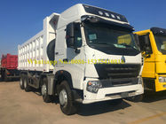 SINOTRUCK HOWO A7 420hp 8x4 الرمال تحمل تفريغ / شاحنة قلابة لسوق غانا