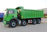 FAW 8 × 4 12 عجلة شاحنة قلابة ، أخضر اللون 32 طن قلابة شاحنة قلابة شاحنة