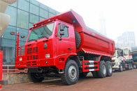أحمر اللون ساينو تراك HOWO تفريغ شاحنة 6 * 4/30 طن شاحنة قلابة شاحنة قلابة