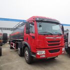 الأحمر FAW 15000L 8 × 4 حمض الهيدروكلوريك ناقلة شاحنة ديزل نوع الوقود ناقل الحركة اليدوي