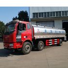 15001 - 30000L شاحنة ناقلة حليب طازج ، FAW 15.3m3 304 شاحنة نقل 6 × 4 فولاذ مقاوم للصدأ