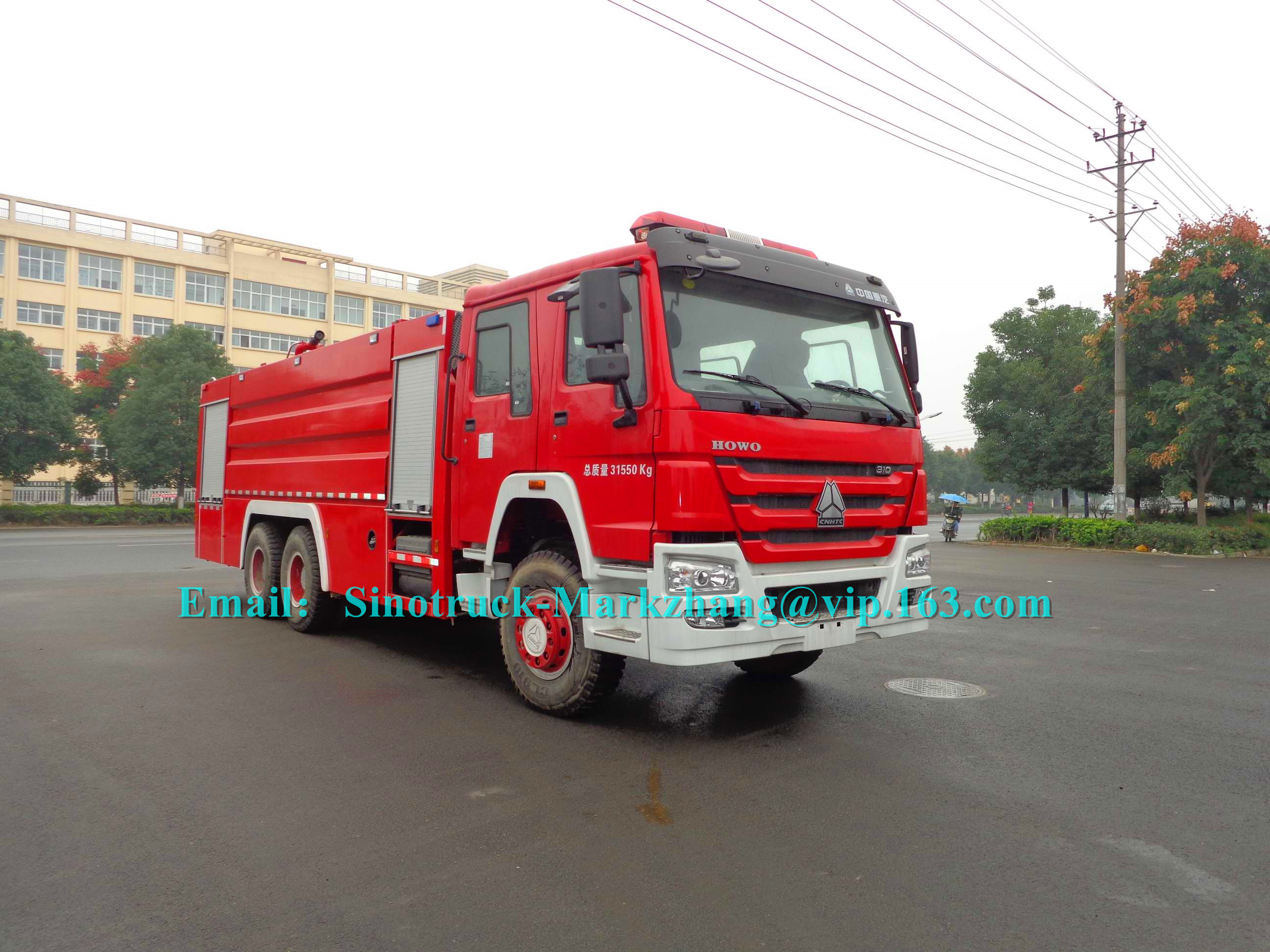 10 Wheelers الأمن لواء المطافئ شاحنة إطفاء الحرائق المركبات 3 المحور LHD / RHD القيادة