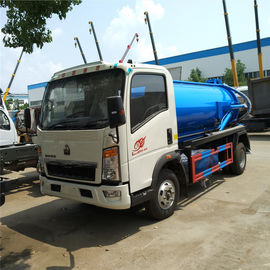 266HP 6m³ شاحنة شفط مياه الصرف الصحي لنوع المياه القذرة Euro 2 نوع ناقل الحركة اليدوي