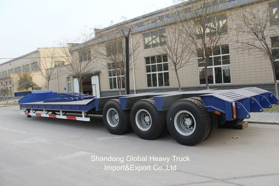3 محور 40 طن 13.45m Wabco BPW محور تعليق الهواء نصف مقطورة مسطحة