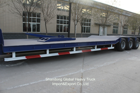 الهيكل 60 طن 3 محور 2 محور Lowboy Lowbed Lowbed نصف المقطورات