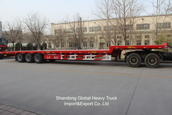 الهيكل 60 طن 3 محور 2 محور Lowboy Lowbed Lowbed نصف المقطورات