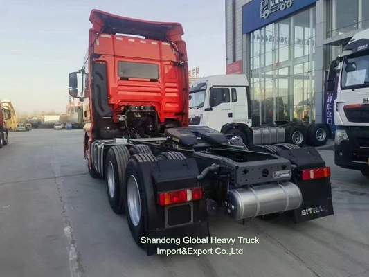 10 عجلات 6X4 40t سينوتروك HOWO حاوية شحن مقطورة رأس الشاحنة
