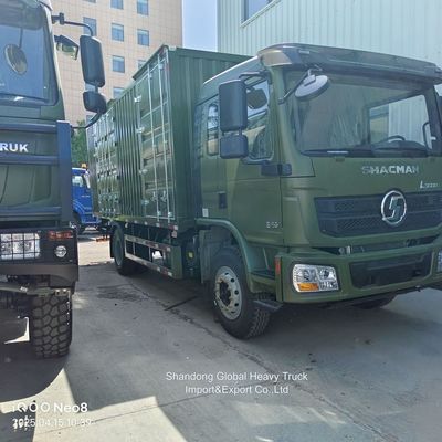 Sinotruk HOWO شاحنة شحن 4 × 2 Drive مع محرك 210 حصان وشاحنة صندوق صفيحات الألومنيوم