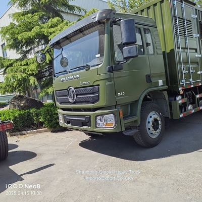 Sinotruk HOWO شاحنة شحن 4 × 2 Drive مع محرك 210 حصان وشاحنة صندوق صفيحات الألومنيوم