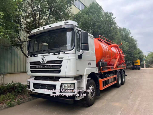 شاكمان F3000 6X4 شاحنة شفط مياه الصرف الصحي 20 متر مكعب حجم 300 حصان
