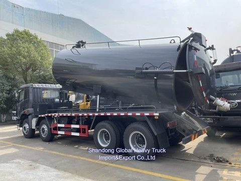 مضخة ضغط عالية FAW 6X4 Drive 20000L شاحنة شفط مياه الصرف الصحي لتنظيف الصرف الصحي بكفاءة