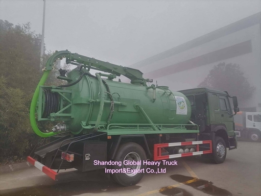 سينوتروك 371HP 18000L جهاز شفط الصرف الصحي الفراغي شاحنة ناقل للسيارات المصنعة