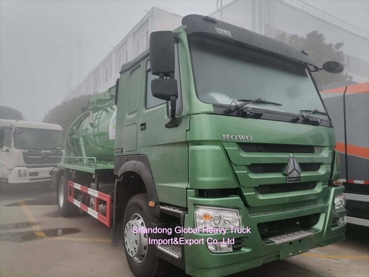 HOWO 20cbm 4 * 2 القيادة اليمنى 266HP شاحنة شفط مياه الصرف الصحي