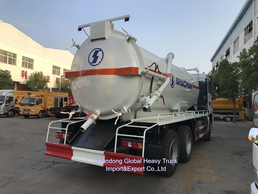 شاكمان F3000 6X4 شاحنة شفط مياه الصرف الصحي 20 متر مكعب حجم 300 حصان