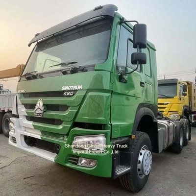 شاحنة جرار 6x4 Howo تستخدم Sinotruk LHD RHD القيادة لمسافات طويلة مقطورة رأس الشاحنة