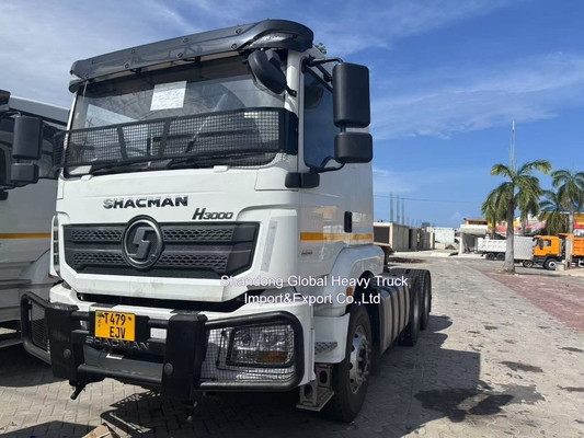 6X4 القيادة اليسرى أو القيادة اليمنى 380HP شاكمان F3000 مقطورة مقطورة تستخدم شاحنة رأس الجرار