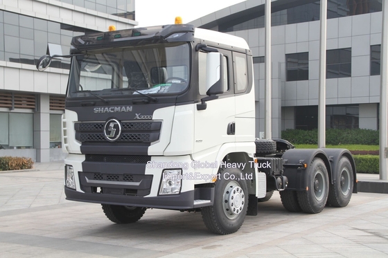 6X4 القيادة اليسرى أو القيادة اليمنى 380HP شاكمان F3000 مقطورة مقطورة تستخدم شاحنة رأس الجرار