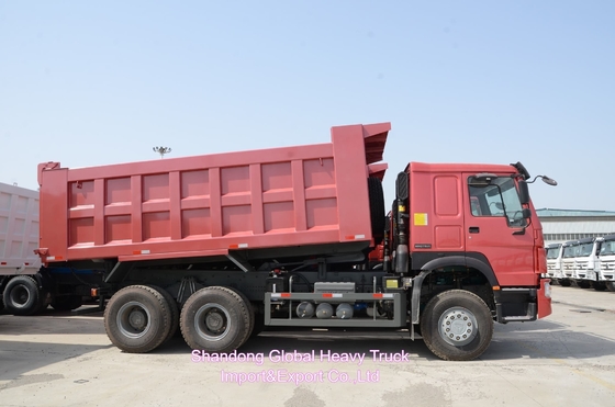 سينوتروك نقل الرمل اليد الثانية اليد الثقيلة الجهاز المستخدم هوهان A7 400HP 6 * 4 شاحنة قمامة