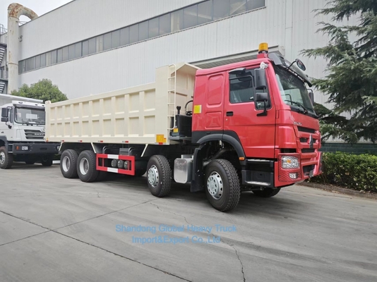 شاحنة قلاب HOWO 7 8X4 371HP مُجددة من سينوتراك، 371 حصان، 12 إطارًا