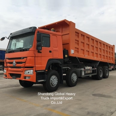 الصين Sinotruk HOWO 371/375HP مستعمل 8X4 القيادة اليمنى شاحنة القمامة المصغرة في المخزون