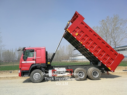اليد المستخدمة HOWO 10 عجلات 371HP / 380HP / 400HP / 430HP شاحنة القمامة شاحنات النقل