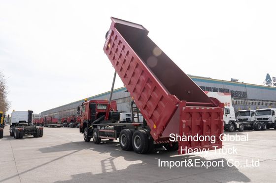 شاحنة قلابة Sinotruk HOWO 8×4 بمحرك بقوة 420 حصان وجسم شحن معزز للتعدين الثقيل