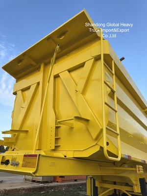 شبه مقطورة قلاب فولاذية بثلاث محاور لنقل المواد الثقيلة