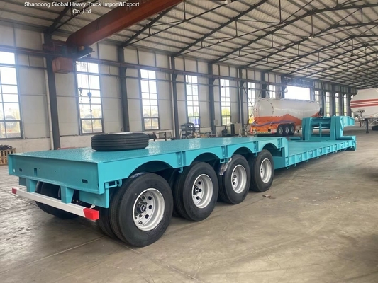 2 3 4 Axles 80t 100t 120t Lowbed Lowboy Semi Trailer with 13T or 16T FUWA/BPW Axles