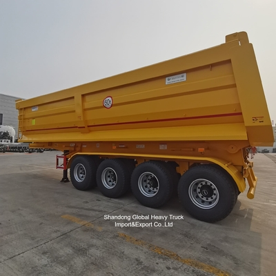 80 Tons 3 Axles 4 Axles Hydraulic Side Tipper Semi Trailer Heavy Duty Dump Semi Truck Trailer for Nigeria