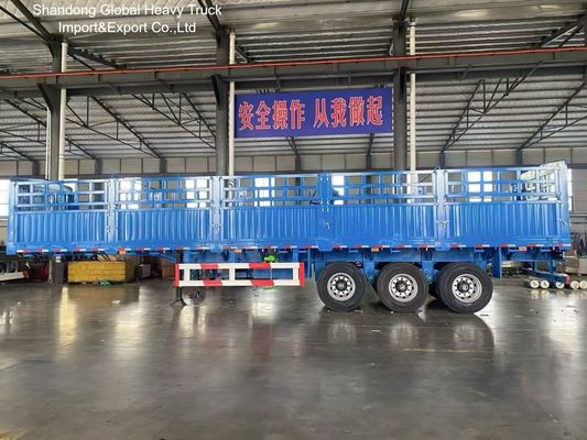 3 محور 50 طن السياج نصف مقطورة مع تعليق الهواء