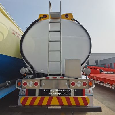 شبه مقطورة صهريج زيت فولاذي بثلاث محاور سعة 45000 لتر لوقود