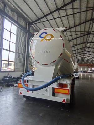 35-60 CBM Capacity Cement Tanker Semi Trailer with 3X13 Ton Axle and 28 Ton Landing Gear for Bulk Cement Transport