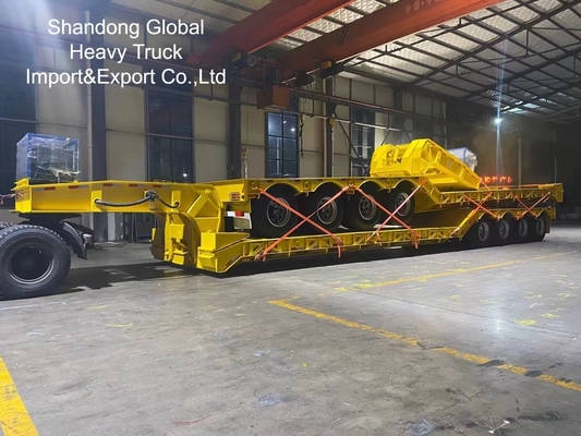 40FT ثقيلة الوظيفة ثلاثي المحور نصف مقطورة مسطحة - ECE، CE معتمدة