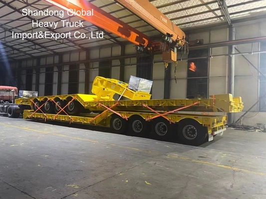 40FT ثقيلة الوظيفة ثلاثي المحور نصف مقطورة مسطحة - ECE، CE معتمدة