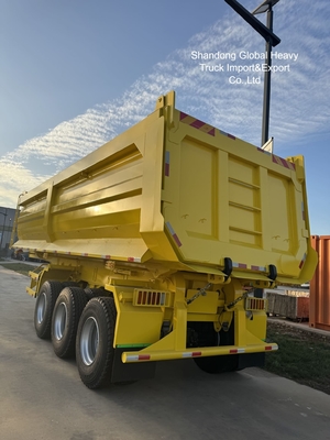 شبه مقطورة قلاب فولاذية بثلاث محاور لنقل المواد الثقيلة