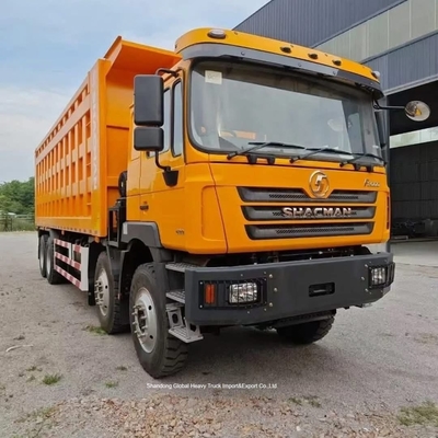 شاحنة قلابة شاكمان F3000 8×4 بمحرك ديزل 400 حصان ونظام رفع أمامي للبناء الشاق