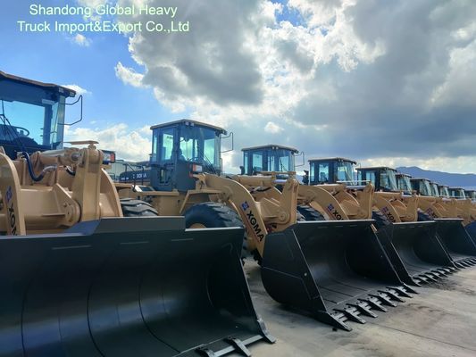 لوادر عجلات XCMG ZL50GN مستعملة بقدرة تحميل مقدرة 5 أطنان وقوة 162 كيلو واط للمحاجر والبناء