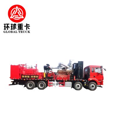شاحنة وحدة التكسير لحقول النفط بقوة 2800 حصان مع مضخة مكبس عالية الضغط وتكوين دفع 8×6 للحفر النفطي
