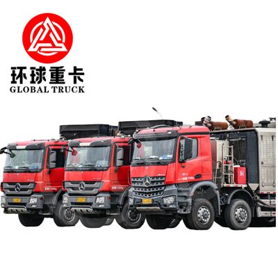 شاحنة وحدة تكسير حقول النفط بقوة 2800 حصان بتكوين دفع 8×6 ومضخة مكبس عالية الضغط لحفر النفط