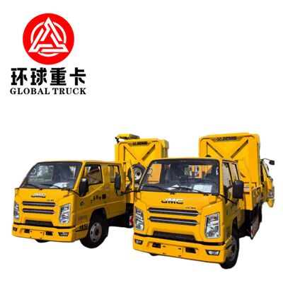 HOWO 4 × 2 350 حصان ديزل شاحنة وسادة الحوادث مع رفع مقص لنيجيريا السلامة على الطرق وحماية منطقة البناء