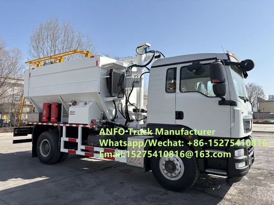 High cost performance HOWO 10/15/20/30T on-site mixing and charging granular ammonium explosive ANFO Truck Emulsion Blasting service Drilling Zambia/Zimbabwe/Tanzania/Ghana/Guinea/Namibia/Guyana