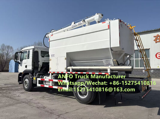 Sturdy and durable HOWO 10/15/20/30T BCLH-10 on-site mixing and charging machine granular ammonium explosive ANFO Truck Emulsion Blasting service Drilling mobile explosive Manufacturing Unit TREAD MMU