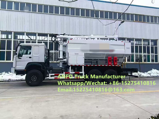 أداء ممتاز على الطرق الوعرة 6x6 8x8 10/15/20/30 طن خلط وشحن المتفجرات السائبة ANFO في الموقع خدمة التفجير بالرشاشات شاحنة حفر زامبيا/زيمبابوي/تنزانيا/غانا/غينيا/ناميبيا/غيانا