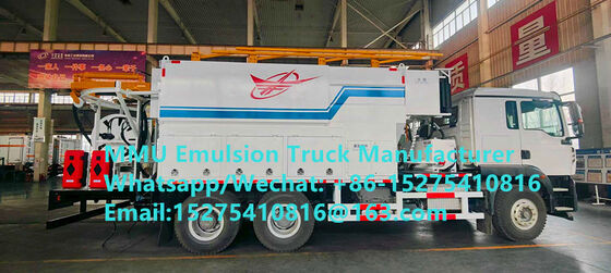 متقدمة وذكية SINOTRUCK HOWO 15/20/25/30 طن خلط وتحميل المستحلبات السائبة ANFO شاحنات المتفجرات المحمولة وحدة تصنيع مغول نيغ جمهورية الكونغو الديمقراطية بيرو غانا زيمبابوي خدمة التفجير في المناجم MMU