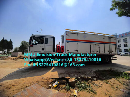 شاحنة مستحلب خلط وشحن في الموقع ذكية HOWO 15T BCRH-15 عالية الجودة، شاحنة تحميل متفجرات بكميات كبيرة لخدمات التعدين في منغوليا، كازاخستان، أوزبكستان، إندونيسيا، الكونغو، جمهورية الكونغو الديمقراطية، غينيا، تنزانيا MMU