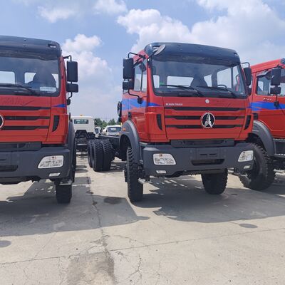 BEIBEN 2642 8 × 4 شاحنة هدر تعدين ثقيلة مع محرك WEICHAI بقوة 420 حصان و 35-45 طن من الحمولة المفيدة للتعدين والمحجر