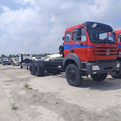 BEIBEN 2648 6 × 4 شاحنة هدر تعدين ثقيلة مع محرك 480HP WEICHAI و 30-40 طن من الحمولة المفيدة لنقل النحاس والكوبالت